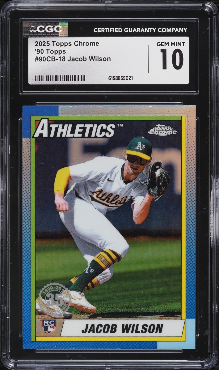 2025 Topps Chrome '90 Jacob Wilson ROOKIE #90CB-18 CGC 10 GEM MINT