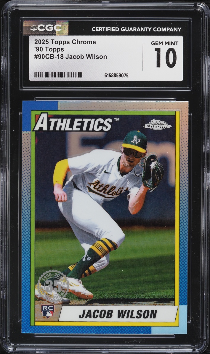 2025 Topps Chrome '90 Jacob Wilson ROOKIE #90CB-18 CGC 10 GEM MINT