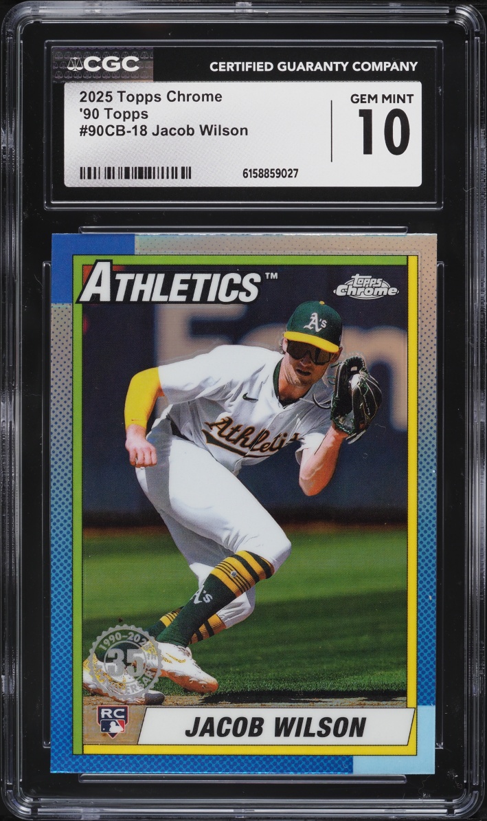 2025 Topps Chrome '90 Jacob Wilson ROOKIE #90CB-18 CGC 10 GEM MINT