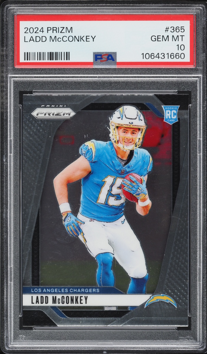 2024 Panini Prizm Ladd McConkey ROOKIE #365 PSA 10 GEM MINT