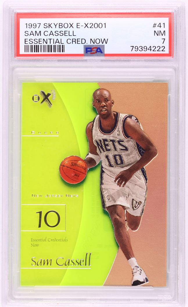 1997 Skybox E-X2001 Essential Credentials Now Sam Cassell /41 #41 PSA 7 NRMT