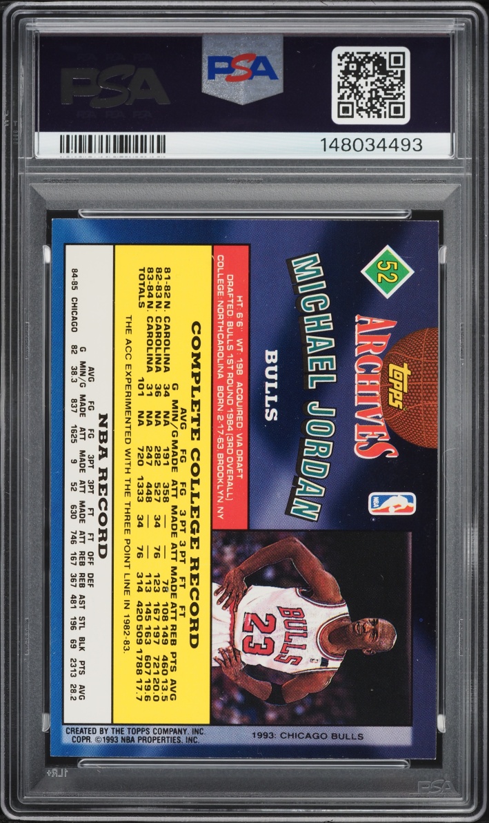 1992 Topps Archives Michael Jordan #52 PSA 8 NM-MT