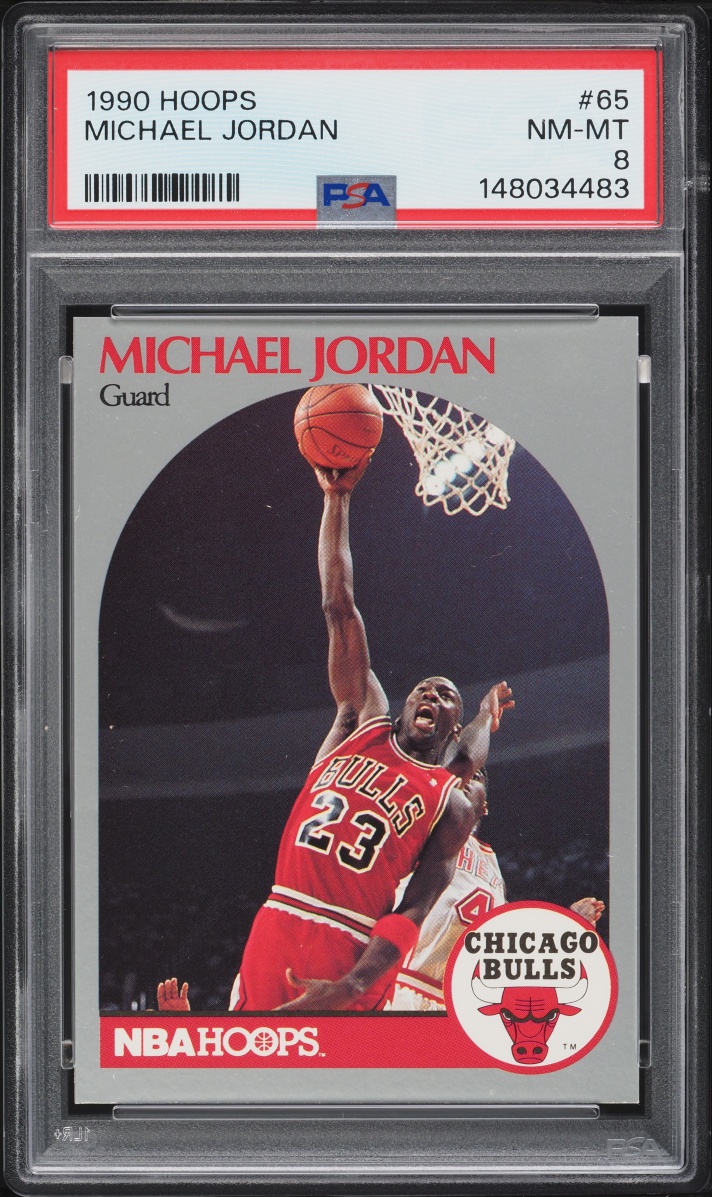 1990 Hoops Michael Jordan #65 PSA 8 NM-MT