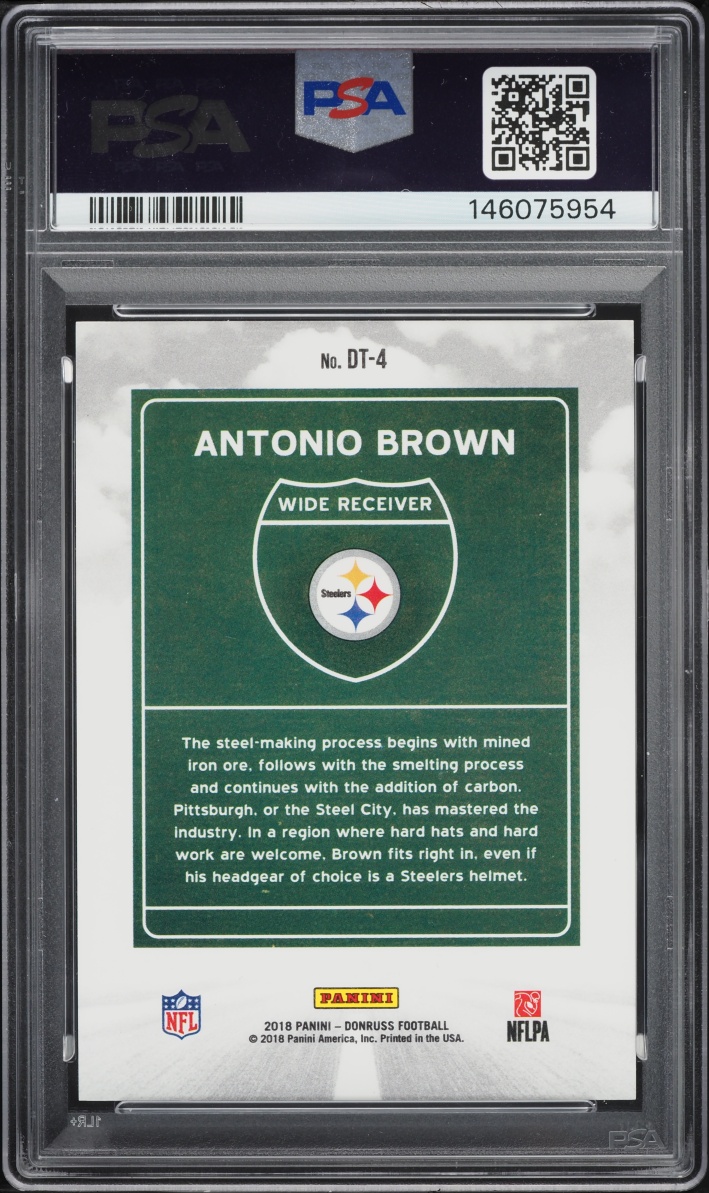 2018 Donruss Downtown Antonio Brown #DT-4 PSA 10 GEM MINT