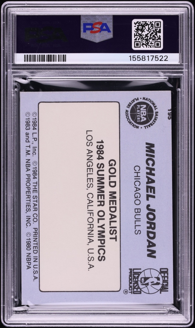 1984 Star Basketball Michael Jordan ROOKIE #195 PSA 6 EXMT