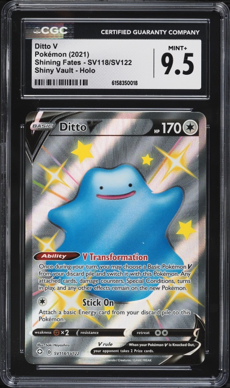 shiny ditto v pokemon card 140/190 RR Star V s4a Holo Rare Japanese TCG Car  Retro Unit Card Number / Rarity The Best Ditto Cards Ranked
