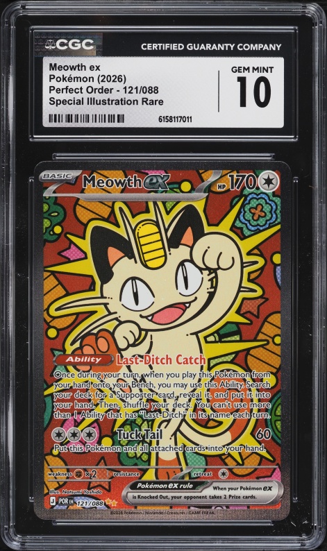 2026 Pokemon Perfect Order Special Illustration Rare Meowth Ex