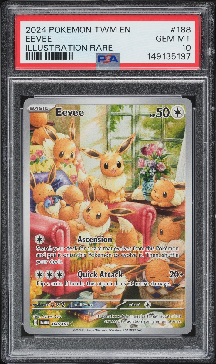 2024 Pokemon Scarlet & Violet Twilight Masquerade IR Eevee #188 PSA 10 GEM MINT