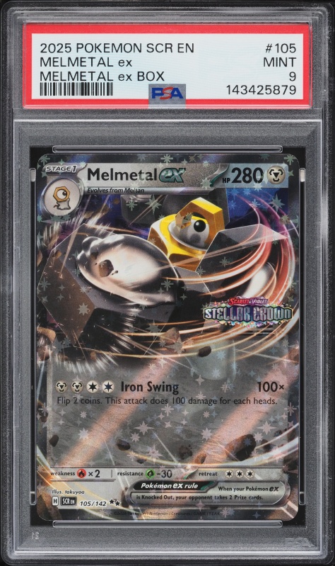 2025 Pokemon Scarlet & Violet Promo Stellar Crown Holo Melmetal Ex #105 PSA 9 MINT