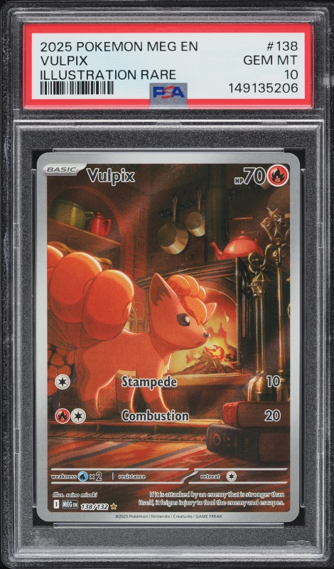 2025 Pokemon Japanese Mega Brave AR Vulpix #67 CGC 10 PRISTINE on