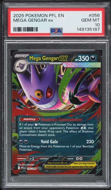 2025 Pokemon Japanese Mega Dream ex SAR Mega Gengar ex #240 CGC 10