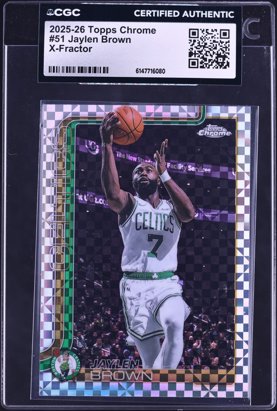 2025 Topps Chrome Xfractor Jaylen Brown #51 CGC AUTH