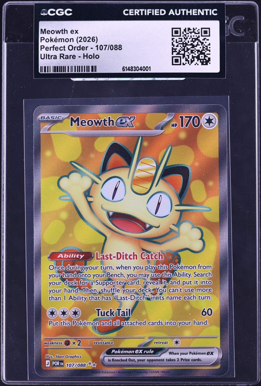 rare meowth card S-Chinese) - Exclusive Art - 0207/07 Fx2 / / 2 SWSH 2026 Pokemon Perfect Order Ultra