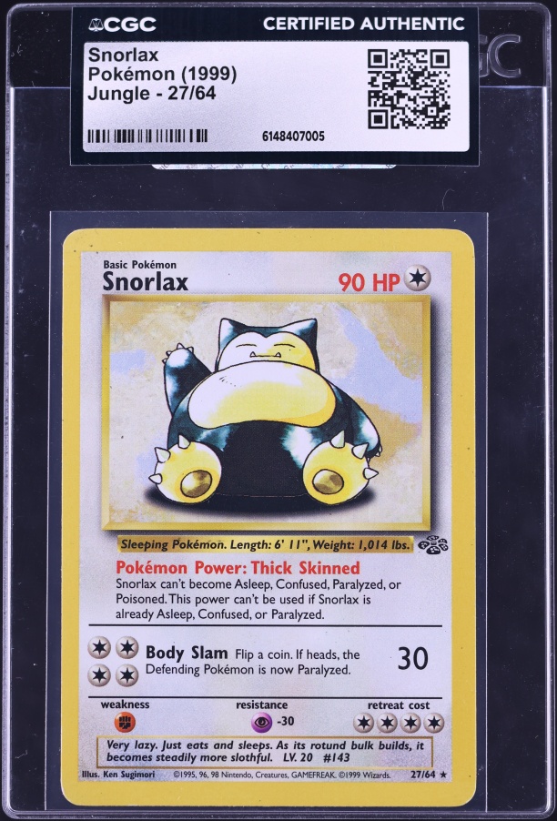 1999 Pokemon Jungle 1st Edition Holo Snorlax #11 PSA 9 MINT on Fanatics Collect 1999 Pokemon Jungle 1st Edition Holo Snorlax #11 PSA 9 MINT on Fanatics Collect