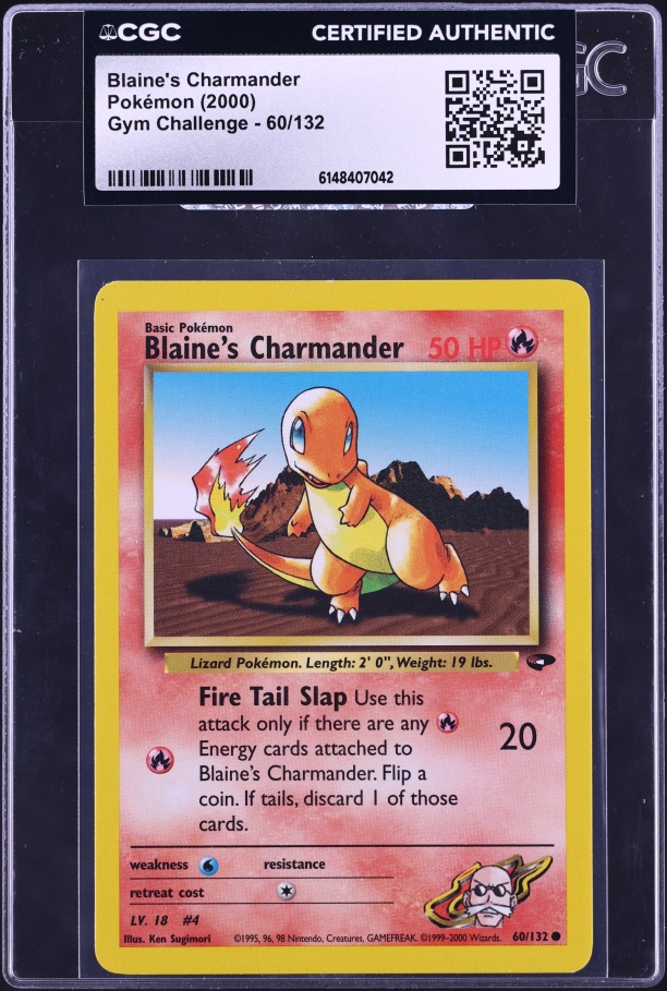blaine's charmander pokemon card value Gym Challenge 060/132 / Common Card Type / HP / Stage 1999 Pokemon Japanese Gym 2