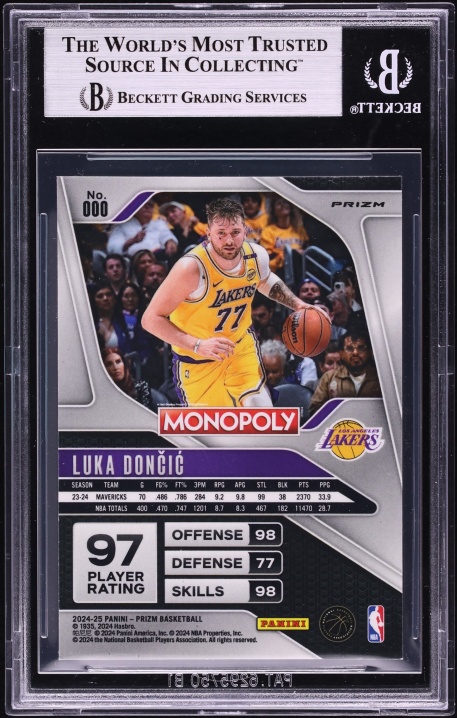 2024 Panini Prizm Monopoly Free Parking Luka Doncic #000 BGS 8 NM-MT