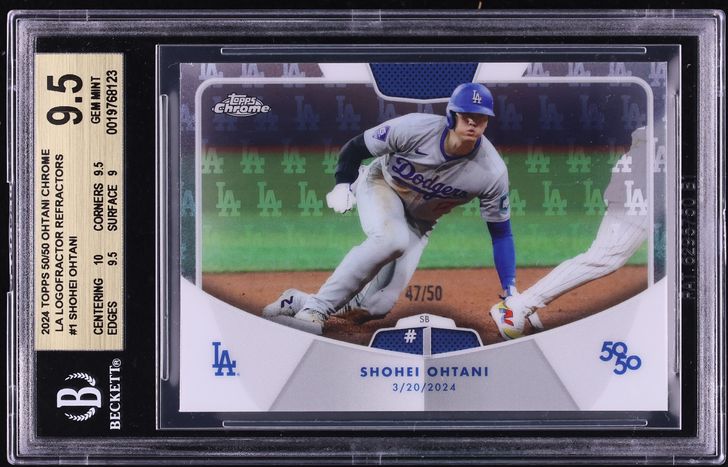 2024 Topps Chrome 50/50 Logofractor Shohei Ohtani /50 #1 BGS 9.5 GEM MINT