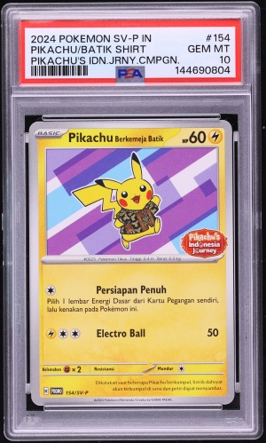2024 Pokemon Indonesian SV Promo Pikachu's Journey Pikachu Batik