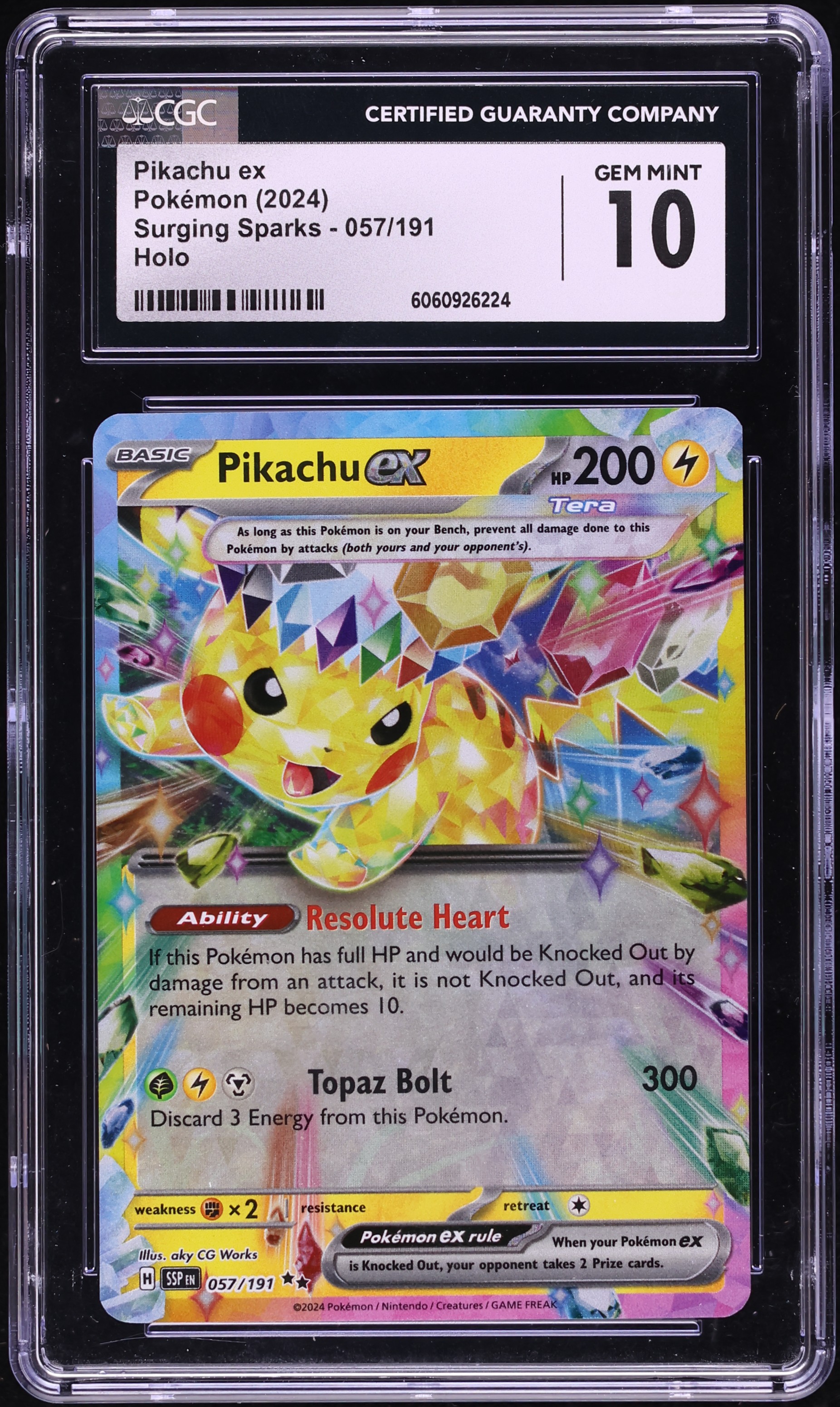 2024 Pokemon Scarlet & Violet Surging Sparks Holo Pikachu ex #57
