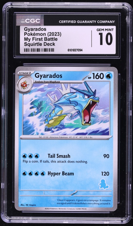 2023 Pokemon My First Battle Squirtle Deck Gyarados CGC 10 GEM MINT