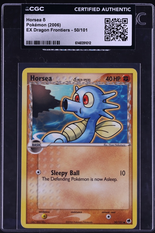 2006 Pokemon EX Dragon Frontiers Horsea #50 CGC AUTH