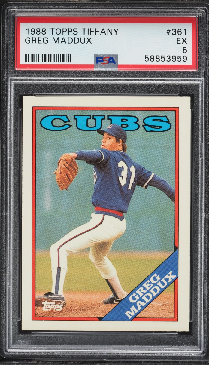 1988 Topps Tiffany Greg Maddux #361 PSA 5 EX