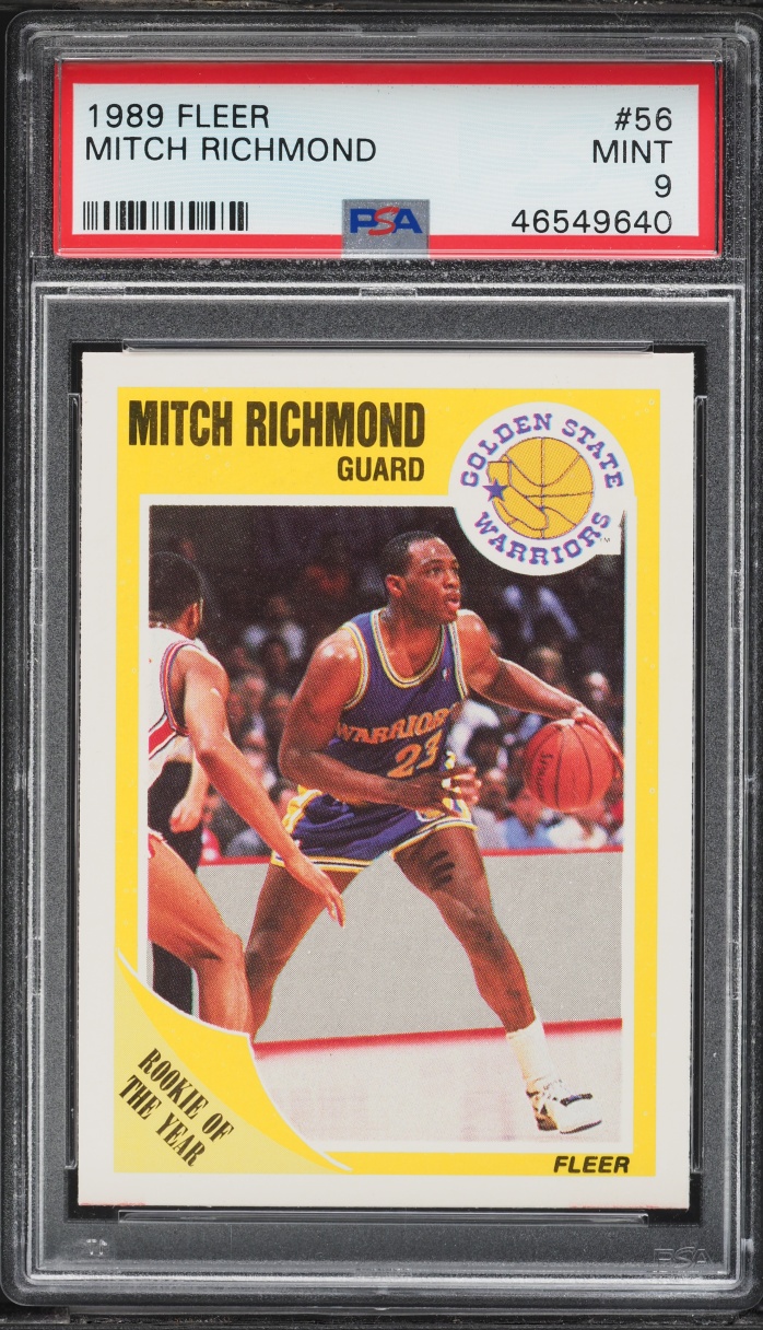 1989 Fleer Basketball Mitch Richmond ROOKIE #56 PSA 9 MINT