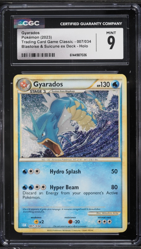 1999 Pokemon Base Set Shadowless 1st Edition Holo Gyarados #6 CGC 8 NM-MT  on Fanatics Collect