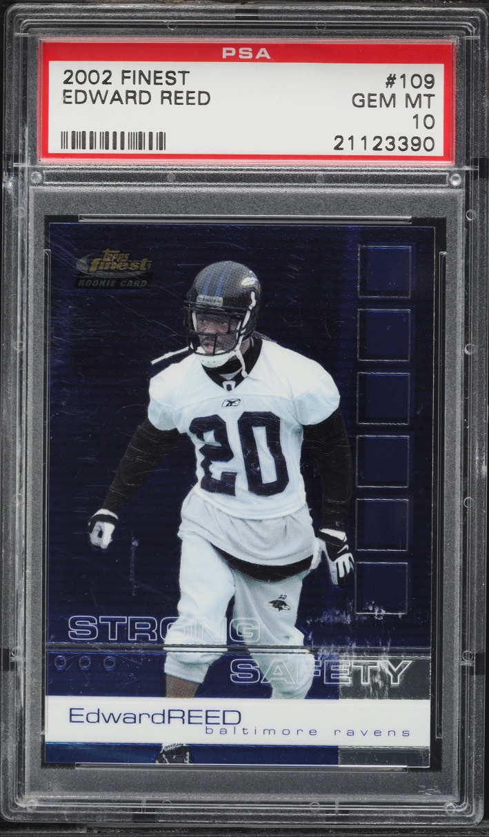 2002 Finest Football Ed Reed ROOKIE #109 PSA 10 GEM MINT