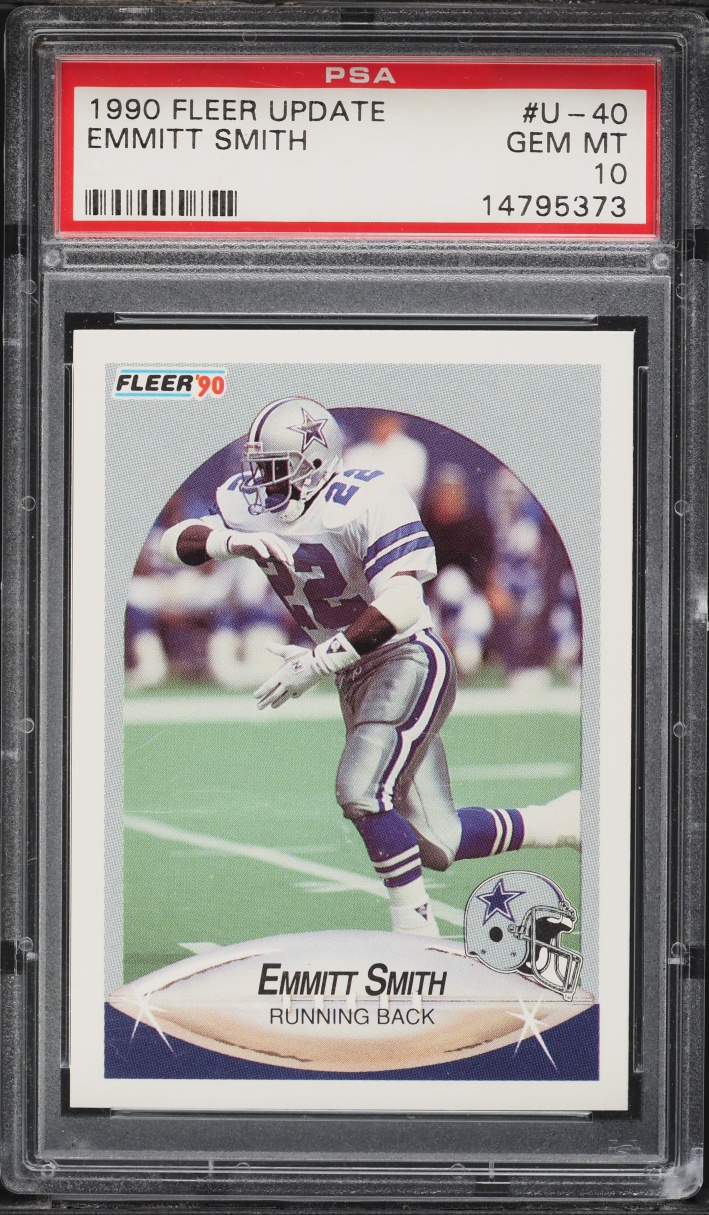 1990 Fleer Update Emmitt Smith ROOKIE #U-40 PSA 10 GEM MINT