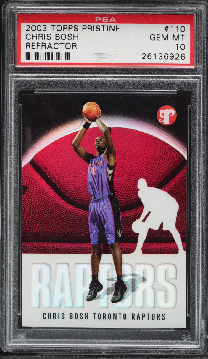 2003 Topps Pristine Refractor Chris Bosh ROOKIE /1999 #110 PSA 10 GEM MINT