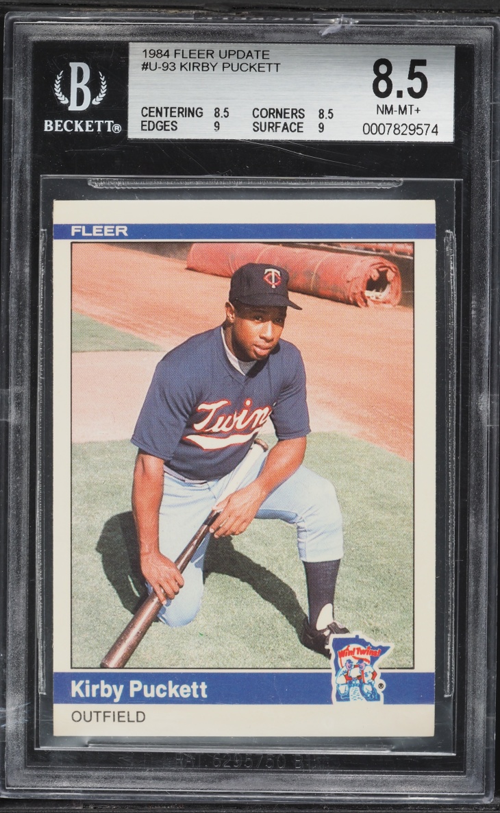 1984 Fleer Update Kirby Puckett ROOKIE #U-93 BGS 8.5 NM-MT+