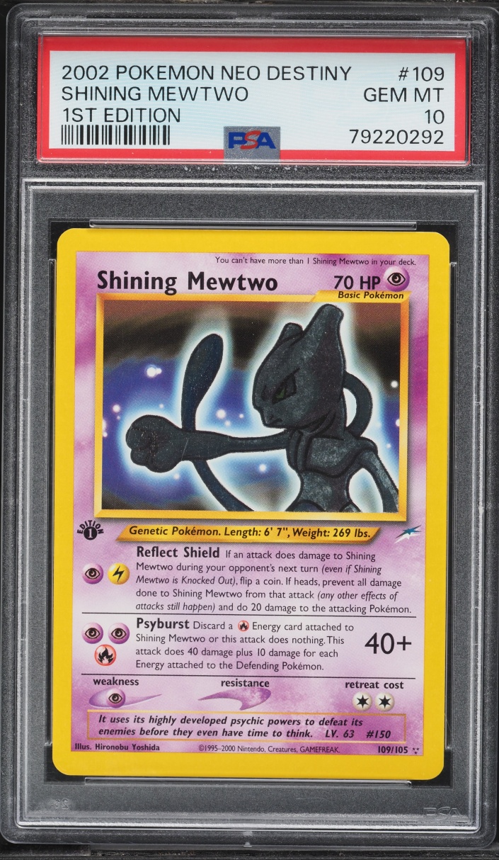 2002 Pokemon Neo Destiny 1st Edition Shining Mewtwo #109 PSA 10 GEM MINT