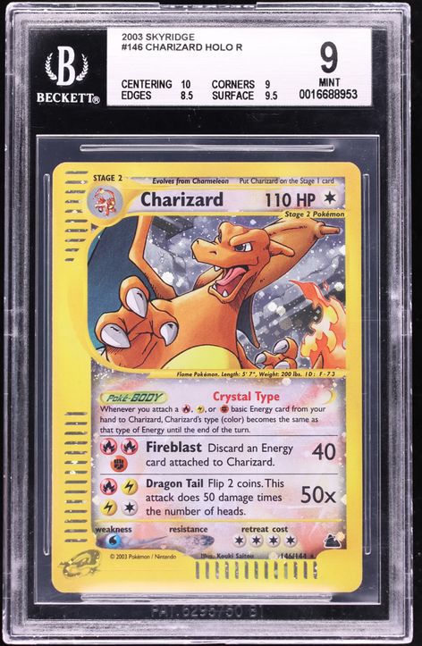 2003 charizard pokemon card Pokmon #9/12 Box Topper Skyridge PSA 3 Stage 2 Just arrived in the office