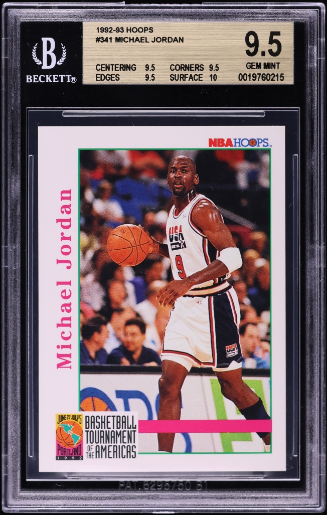 1992 Hoops USA Michael Jordan #341 BGS 9.5 GEM MINT