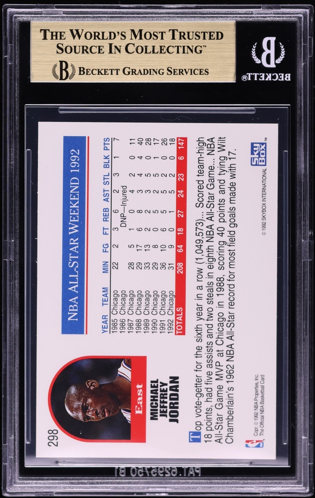 1992 Hoops All-Star Michael Jordan #298 BGS 9.5 GEM MINT