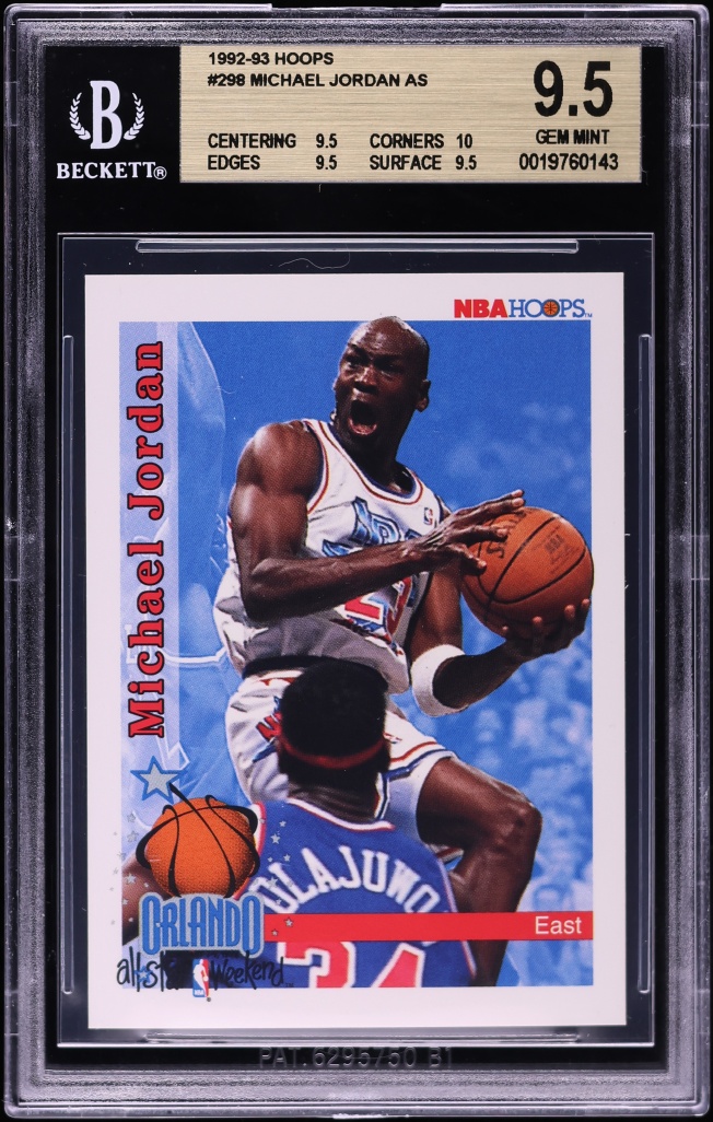 1992 Hoops All-Star Michael Jordan #298 BGS 9.5 GEM MINT