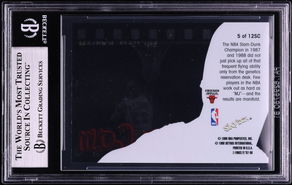 1997 Skybox Z-Force Slam Cam Michael Jordan #5 BGS 9 MINT