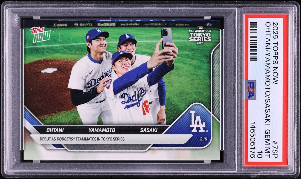 2025 Topps Now Shohei Ohtani & Yoshinobu Yamamoto & Roki Sasaki SP ROOKIE #7SP PSA 10 GEM MINT