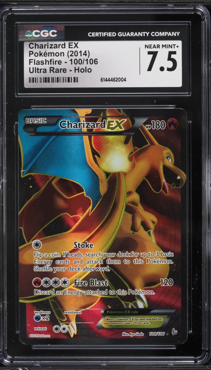 2014 Pokemon XY Flashfire Full Art Charizard EX #100 CGC 7.5 NRMT+