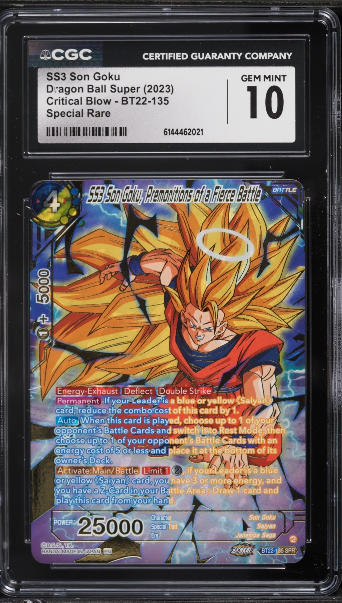 2023 Dragon Ball Super Critical Blow SS3 Son Goku SPR #BT22-135 CGC 10 GEM MINT