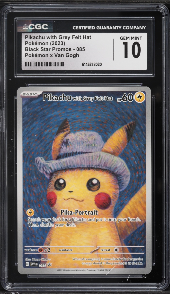 2023 Pokemon SV Promo Van Gogh Full Art Pikachu With Grey Felt Hat #85 CGC 10 GEM MINT