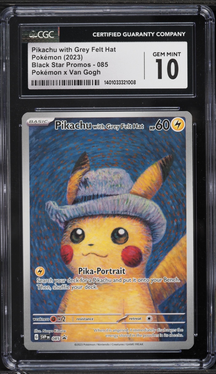 2023 Pokemon SV Promo Van Gogh Full Art Pikachu With Grey Felt Hat #85 CGC 10 GEM MINT
