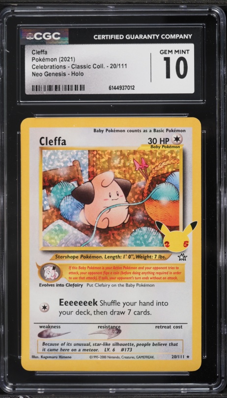 pokemon cleffa card Credit Card Skin Evolves from null Type PSA10 Pi 25th Promo English