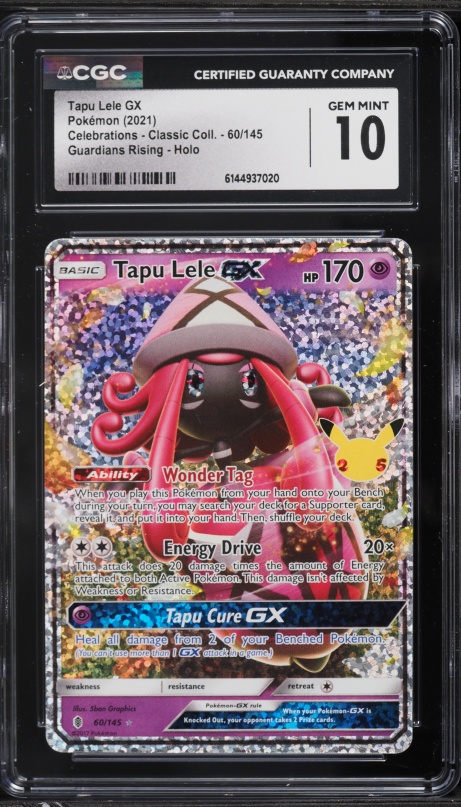 2021 Pokemon Sword & Shield Celebrations Classic Collection Holo Tapu Lele GX #60 CGC 10 GEM