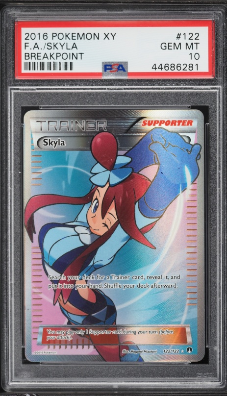 2016 Pokemon XY Breakpoint Full Art Skyla #122 PSA 10 GEM MINT