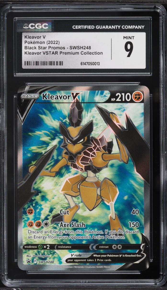 2022 Pokemon Sword & Shield Promo VSTAR Premium Full Art Kleavor V #SWSH248 CGC 9 MINT