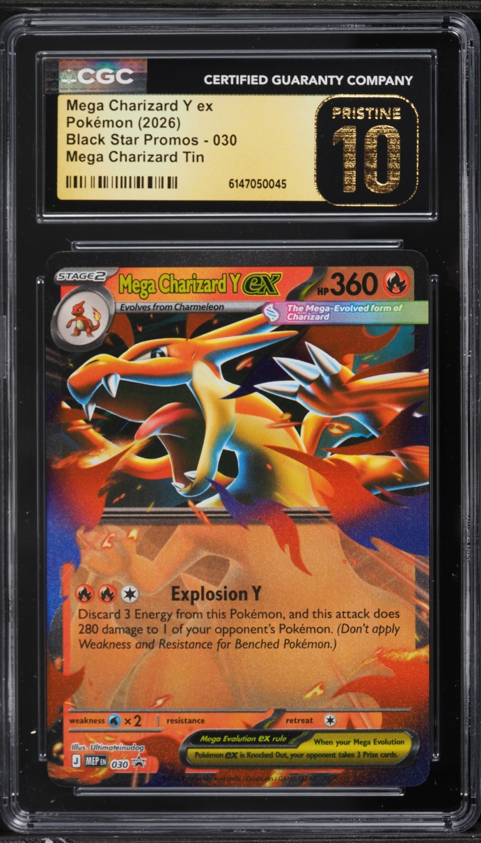 2026 Pokemon Mega Evolution Promo Tin Mega Charizard Y ex #30 CGC 10 PRISTINE
