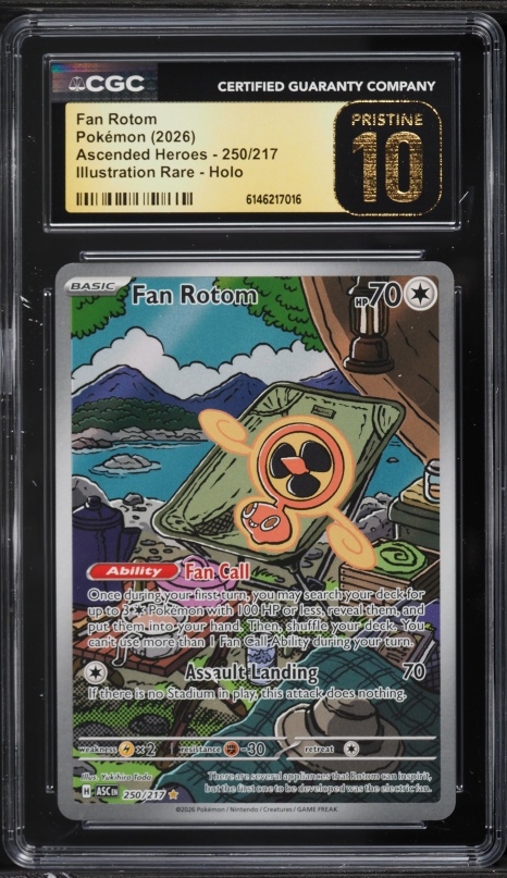 2026 Pokemon Mega Evolution Ascended Heroes IR Fan Rotom #250 CGC 10 PRISTINE
