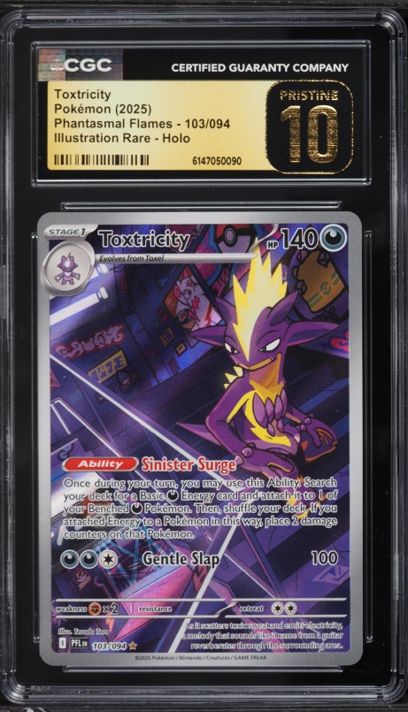 2025 Pokemon Mega Evolution Phantasmal Flames IR Toxtricity #103 CGC 10 PRISTINE